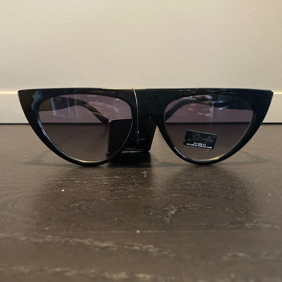 BLACK  GISELLE CAT EYE WOMEN'S SUNGLASSES 22223 - Picture 3 of 4